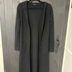 BCBGMaxAzria Black Ribbed Knit Top